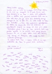 Thanksgiving letter from children who went on an excursion to the Postojna cave as a part of the project “Never alone” 